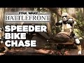 Star Wars Battlefront - Speeder Bike Chase Gameplay