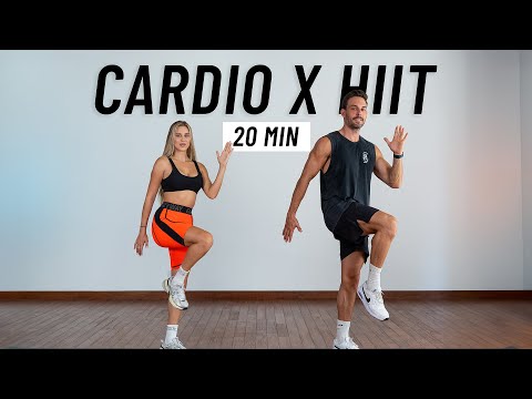 20 MIN INTENSE HIIT WORKOUT - ALL STANDING - Full Body, No Equipment, No Repeats