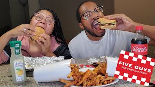 FIVE GUYS MUKBANG | SLOPPY EATING