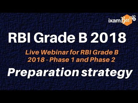 Preparation strategy for RBI Grade B 2018 (GA ESI, FM for Phase 1 and Phase 2 exam)