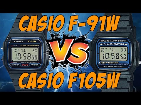 Casio F91W vs F105W Comparison - Which Is Better❓An Iconic Digital Watch & A Challenger #icon #casio