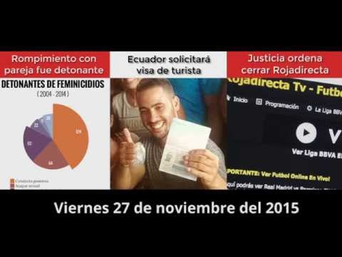 Resumen matutino de noticias, viernes 27 de noviembre del 2015