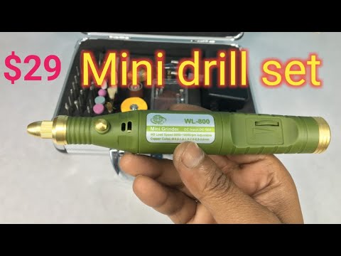 Mini drill set review/ drilling, cutting, sharpening, grindi...