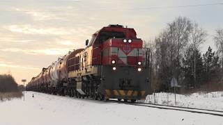 Тепловоз ТЭМ-ТМХ-073 на участке Вайвара-Силламяэ / TEM TMH-073 between Vaivara and Sillamäe