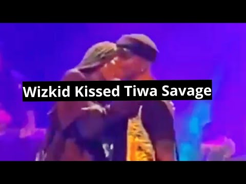 Wizkid Kissed Tiwa Savage(Live On stage) In Paris