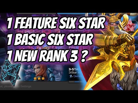 Feature/Basic Six Star Opening and NEW Rank 3 for level up in Marvel Contest of Champions
