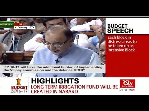 Finance Minister Shri Arun Jaitley's Speech on Union Budget 2016 -17