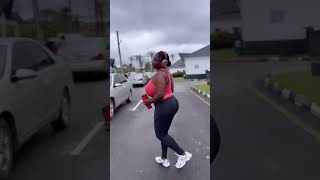 Busty Plump Ebony Girl Fitness Outfit #BBW #shorts #busty