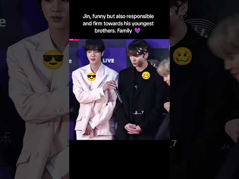 Jin changes from a funny brother to a "dad" for Maknae. 💜 #bts