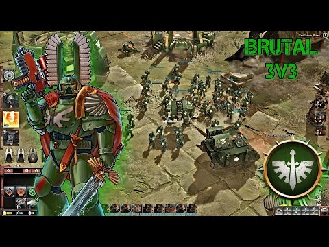 Dark Angels vs Craftworld Eldar | Massive 3v3 Brutal Battle Gameplay | Warhammer 40k Dawn of War 3