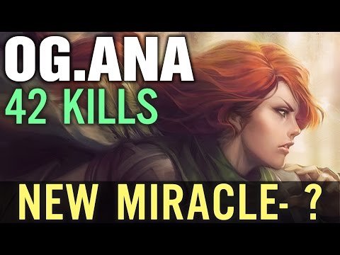Dota 2 OG.ANA Windranger Middle 42 Kills - New OG.Miracle ???