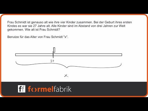 Altersrätsel 5 - Wie alt ist Frau Schmidt? – Gleichung mit einer Unbekannten