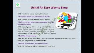Unit 6 An Easy Way to Shop