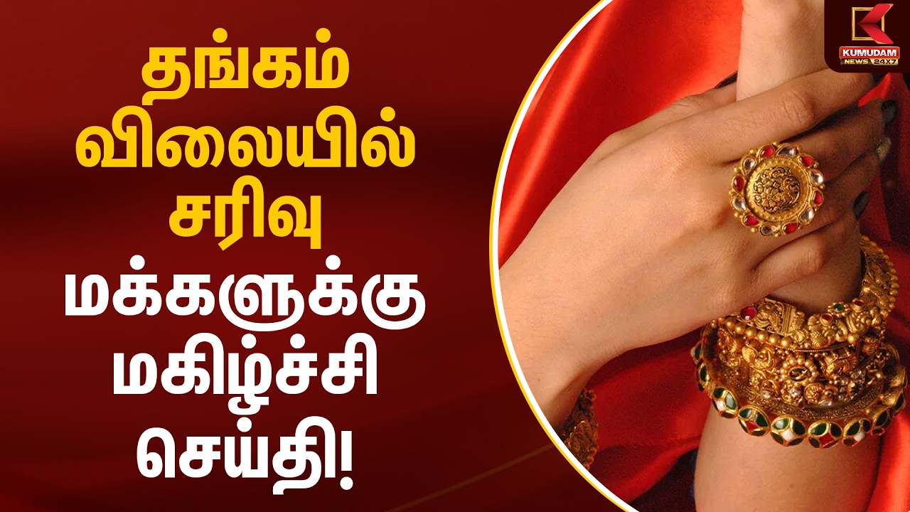தங்கம் விலையில் சரிவு - மக்களுக்கு மகிழ்ச்சி செய்தி! | Gold Rate Today | Kumudam News