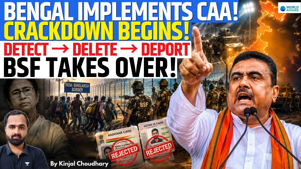 WEST BENGAL Begins Crackdown On Illegal Bangladeshis - BSF Takes Over! CAA Implemented | Kinjal