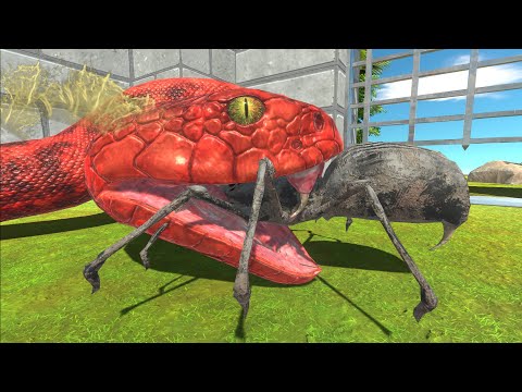 Reptiles vs Giant Invertebrates - Animal Revolt Battle Simulator