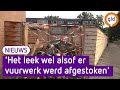 Theo zag na een enorme knal een auto in zijn tuin staan