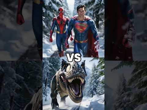 Spider Man or Super Man VS Dinosaur | Epic Fight🤯