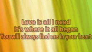 You Will Always Find Me in Your Heart - Karaoke (Piano Acoustic Version)