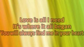 You Will Always Find Me in Your Heart - Karaoke (Piano Acoustic Version)