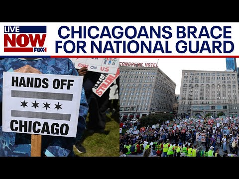 芝加哥抗議者為國民警衛隊做好準備 (Protesters in Chicago brace for National Guard)