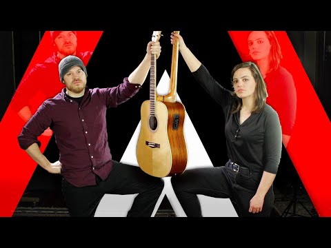 4 Strings Bass /6 Strings Acoustic Double Sided, Busuyi Double Neck Guitar With Tuner 4 Ports image 4
