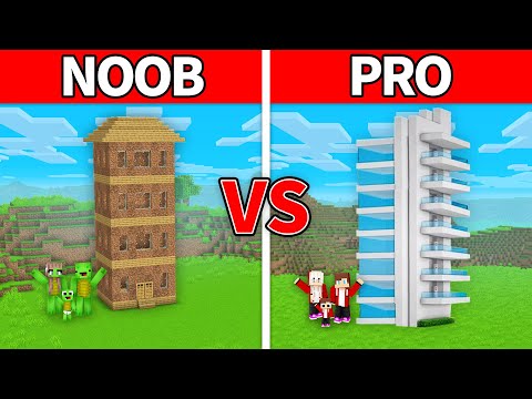 EPIC Minecraft Challenge: NOOB vs PRO Build-off!