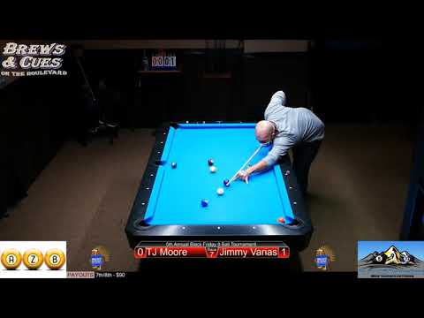 Brews & Cues 5th Annual Black Friday 9 Ball - TJ Moore vs. Jimmy Varias