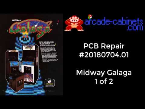 Arcade PCB repair #20180704.01 Midway Galaga Part 1 of 2