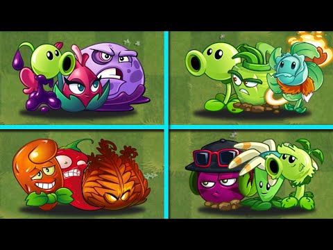 Random 4 Team Best Plants Battles Push & Fire - Who Will Win? - PvZ 2 Team Plants vs Team Plants