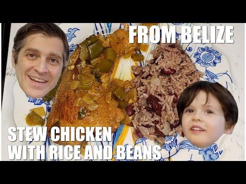 STEW CHICKEN WITH RICE AND BEANS Recipe from BELIZE - Cooking with Kids
