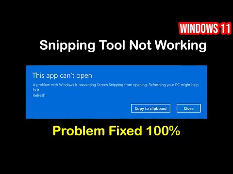 snipping tool not opening snipping tool not opening