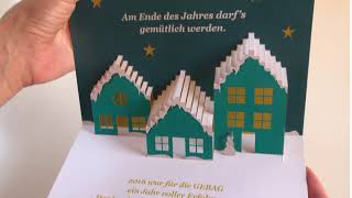 B2B holiday greeting card with 3D pop-up village by BMOSS