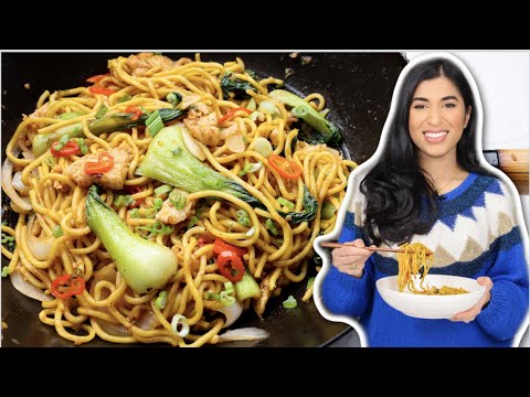 Spicy Chicken and Bok Choy Noodles (Fiery, saucy, and so good!)