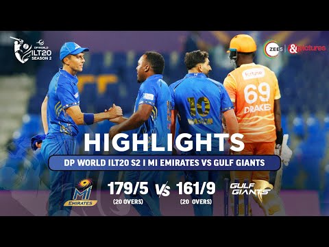 ILT20 S2 | Hindi - HIGHLIGHTS | MI Emirates V/S Gulf Giants - T20 Cricket | 21st Jan