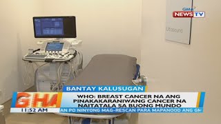 Download lagu WHO: Breast cancer na ang pinakakaraniwang cancer na naitatala sa buong mundo | BT mp3 Download lagu WHO: Breast cancer na ang pinakakaraniwang cancer na naitatala sa buong mundo | BT mp3