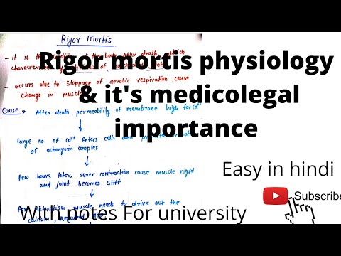 Rigor mortis/medico legal importance of Rigor Mortis