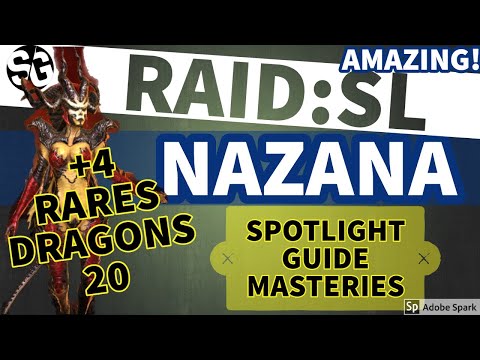[RAID SHADOW LEGENDS] NAZANA CARRIES FOUR RARES - DRAGONS 20 - NAZANA GUIDE MASTERIES SPOTLIGHT