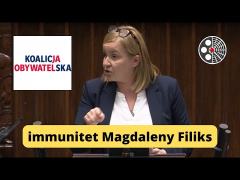 Magdalena Filiks broni immunitetu po zatrzymaniu przy banerze