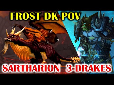 WOTLK SARTHARION 3 DRAKES ALIVE 25 MAN - FROST DK POV - THE OBSIDIAN SANCTUM Wrath Of The LICH KING