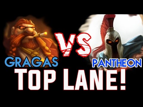 【Gragas Main】Gragas vs Pantheon - Top Lane!! Silly Leblanc