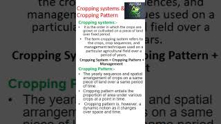 Cropping System & Cropping Pattern || Agronomy || JRF || SRF || CUET ||