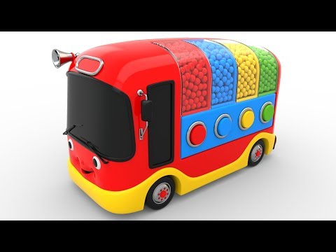 Colors for Children with Bus Transporter Toy Color Balls