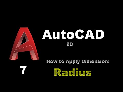 AutoCAD - How to Draw Radius Dimension - 007