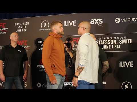 Alexander Gustafsson vs. Anthony Smith UFC Stockholm Media Day Staredown - MMA Fighting