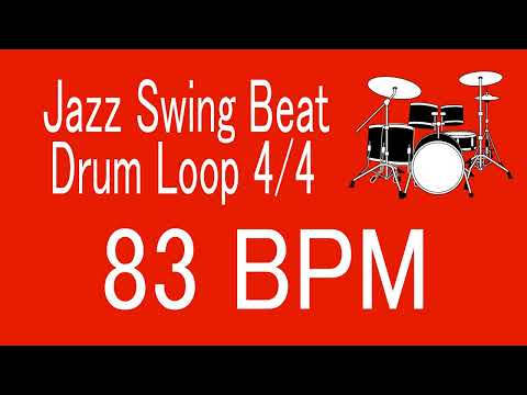 83 BPM Jazz Swing Beat Drum Loop 4/4 FOR TRAINING MUSICAL INSTRUMENT
