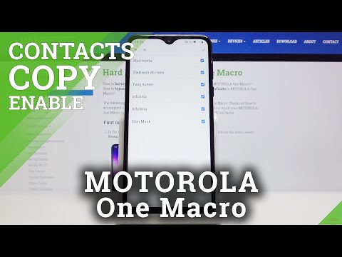 How to Copy Contacts in MOTOROLA One Macro - Move Numbers