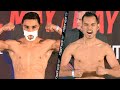 NONITO DONAIRE IN PHENOMENAL SHAPE FOR NORDINE OUBAALI WEIGH IN - FULL WEIGH IN & FACE OFF VIDEO