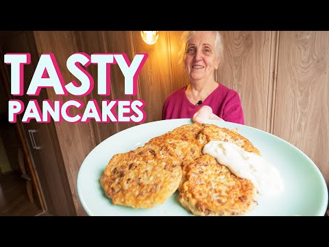 Amazing 5-Minute Mushroom Cabbage Pancakes - English Subtitles