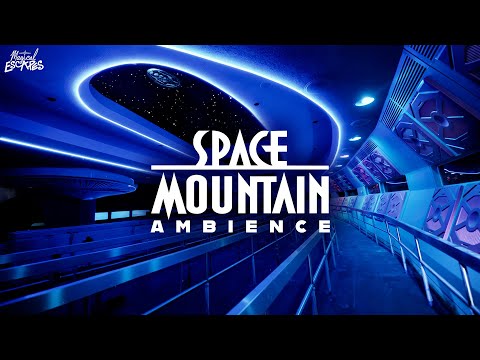 Space Mountain Ride Queue Music & Ambience | High Quality 4K